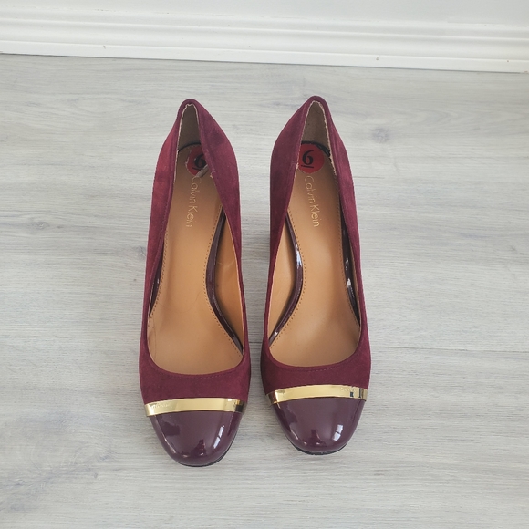 CALVIN KLEIN Burgundy Heels - Picture 7 of 7